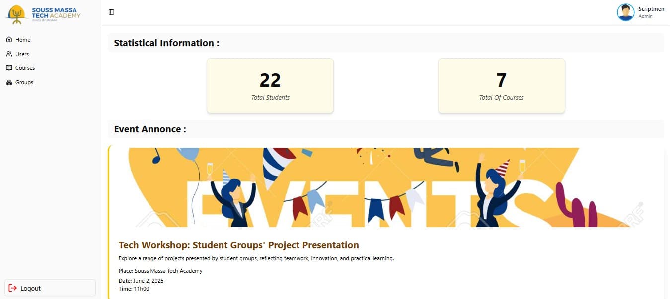 Système de gestion des étudiants screenshot 1
